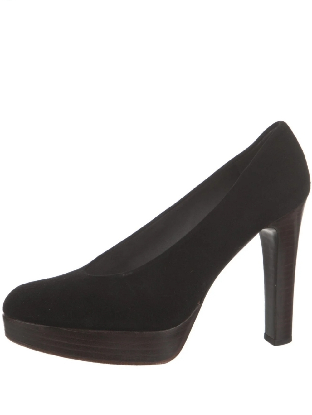 Vintage Stuart Weitzman Black Platform Heels Size Classic 90s Y2k Chic 9.5 B
